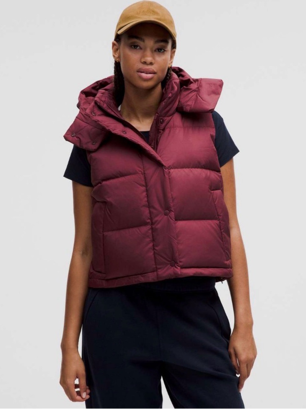 Lululemon Wunder Puff Cropped Vest
Garnet / Deep Luxe